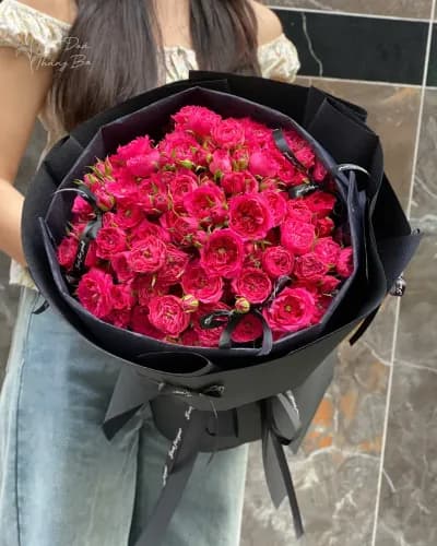 Bó hoa Hồng Sophia Bó Tròn Kiêu Sa