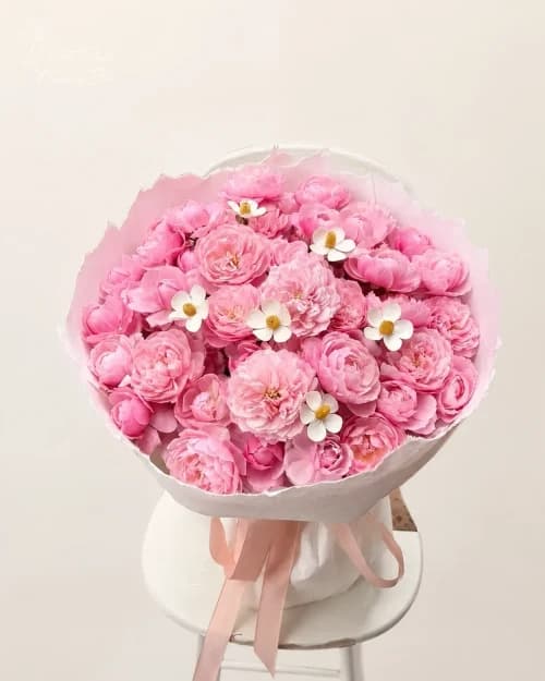 Bó hoa Mây Hồng - Tone hồng rực rỡ